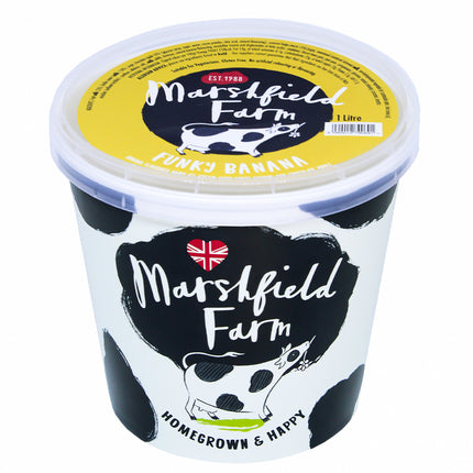 Marshfield Farm Real Dairy Ice Cream Funky Banana 1l