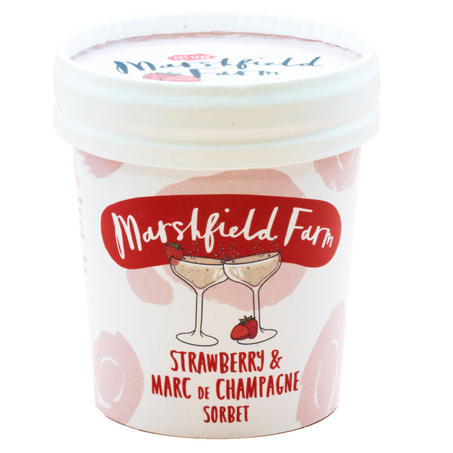 Marshfield Farm Plant Based Strawberry & Champagne Sorbet 125ml
