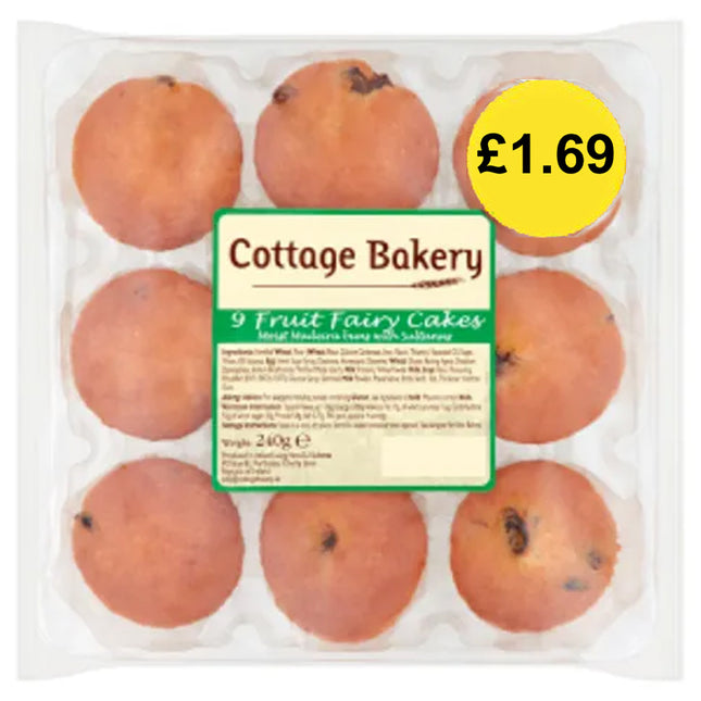 Cottage Fruit Fairy Cakes 9 Pack PMP £1.69