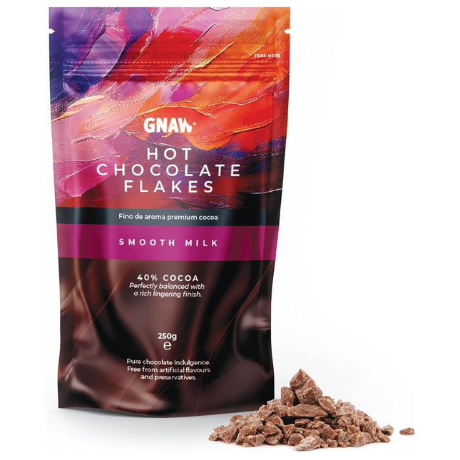 Gnaw Hot Chocolate Flakes 40% Milk Chocolate 250g