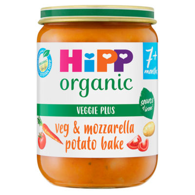 HiPP Organic Vegetables and Mozzarella Potato Bake Baby Food Jar 7+ Months 190g - H1