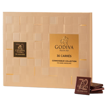 Godiva Carrés Collection All Dark 72% 36PCS 180g