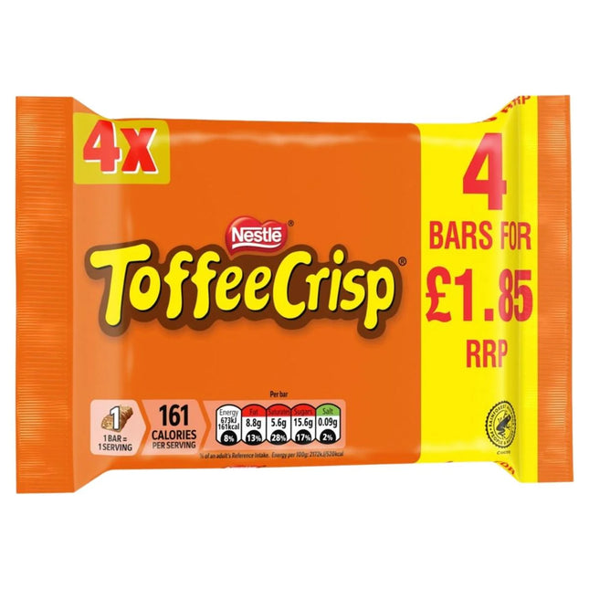 Nestle Toffee Crisp Multipack 4x31g PMP £1.85