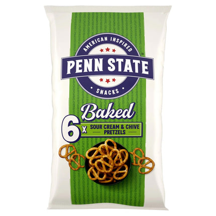 Penn State Sour Cream & Chive Multipack Pretzels 6 Pack 132g