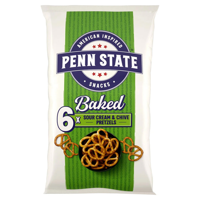 Penn State Sour Cream & Chive Multipack Pretzels 6 Pack 132g