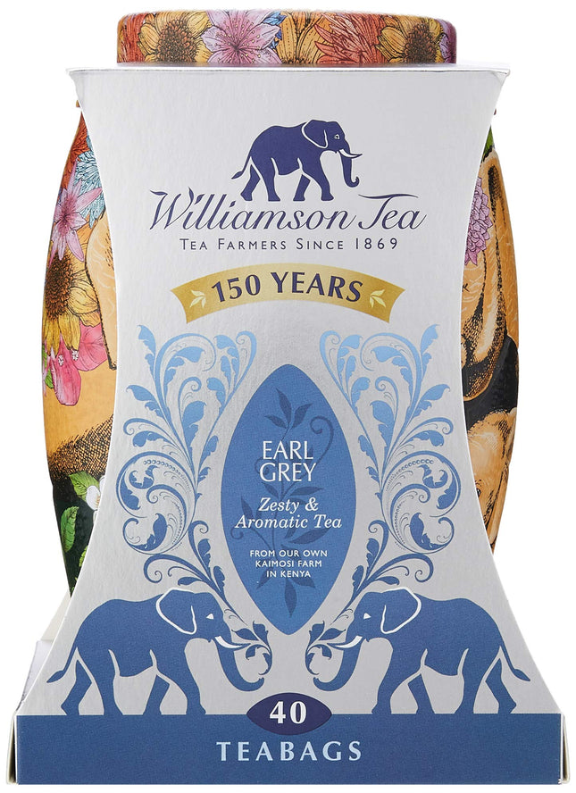 Williamson Tea Large Elephant Reap What You Sow Containing Earl Grey 40 Teabags 100g
