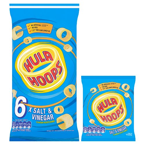 Hula Hoops Salt & Vinegar Multipack Crisps 6 Pack