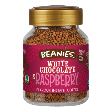 Beanies White Chocolate & Raspberry Instant Coffee 50g