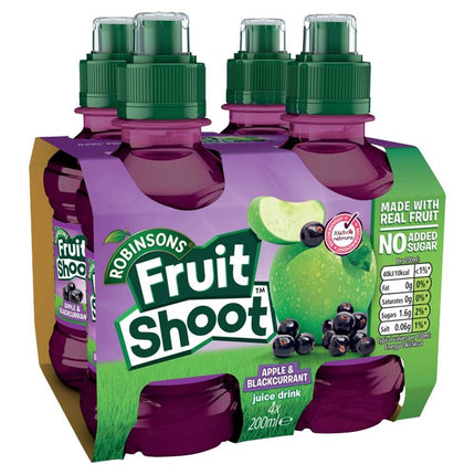 Fruit Shoot Apple & Blackcurrant No Added Sugar Multipack 4 x 200ml