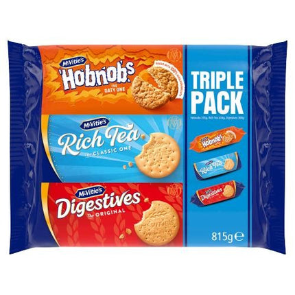 McVitie's Triple Pack Rich Tea, Digestive & Hobnob Biscuits 815g