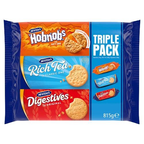 McVitie's Triple Pack Rich Tea, Digestive & Hobnob Biscuits 815g