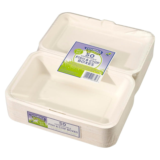 Caterpack Enviro 6 x 9 Inches Fish + Chip Boxes 50s