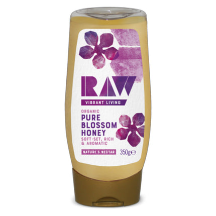 Raw Organics Pure Blossom Soft Set Honey Squeezy 350g