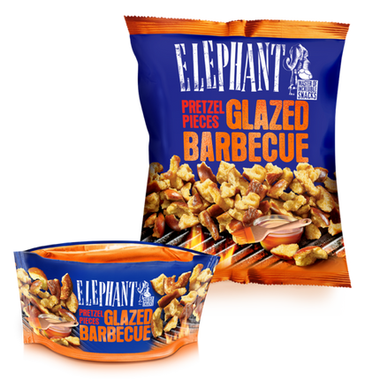 Elephant Pretzel Pieces Glazed Barbecue 75G