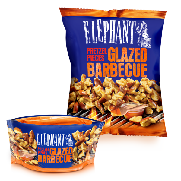 Elephant Pretzel Pieces Glazed Barbecue 75G