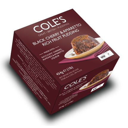 Cole's Black Cherry & Amaretto Rich Fruit Pudding 454g