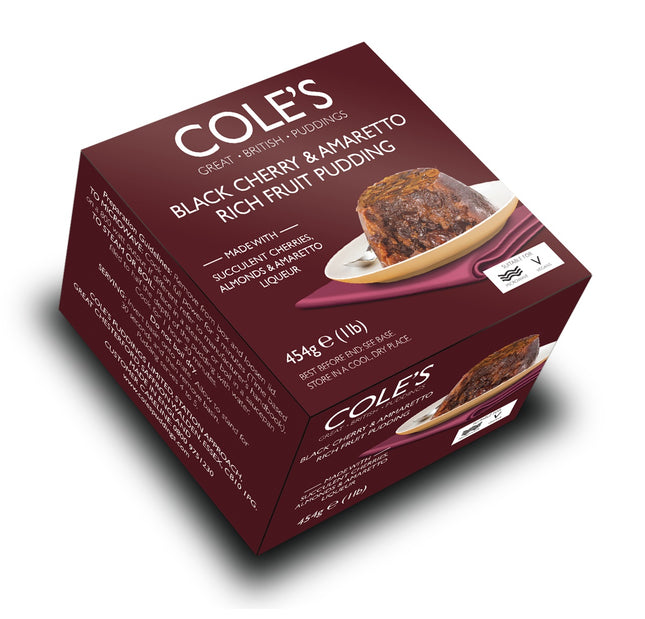 Cole's Black Cherry & Amaretto Rich Fruit Pudding 454g