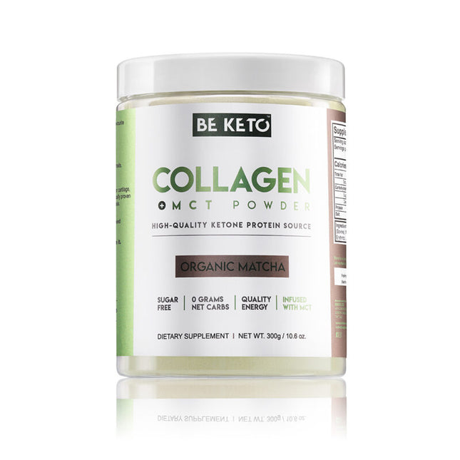 BeKeto Keto Collagen + MCT Oil Organic Matcha 300g