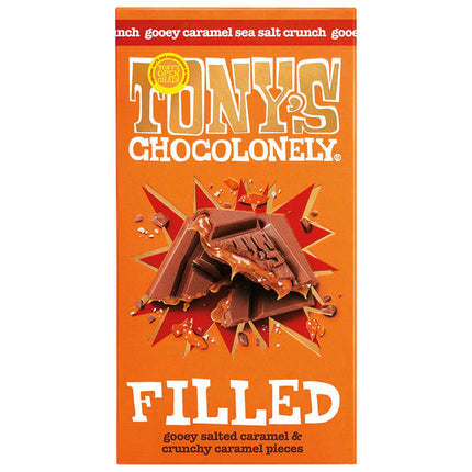 Tony's Chocolonely Filled Milk Choc Caramel Salt 135g