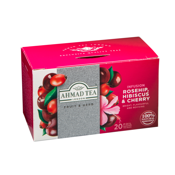 Ahmad Tea Rosehip, Hibiscus & Cherry 20x2g