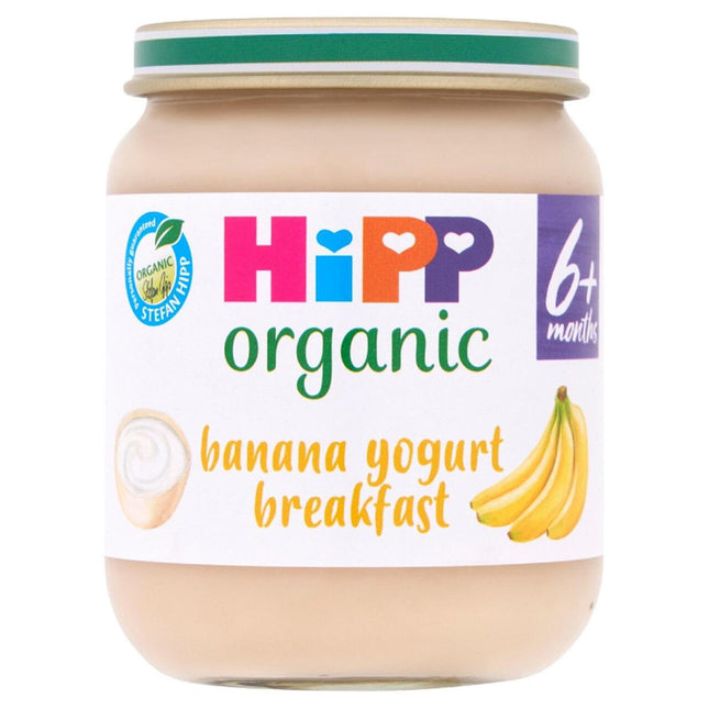 Hipp Organic Banana Yogurt Breakfast Baby Food Jar 6+ Months 125g - H1