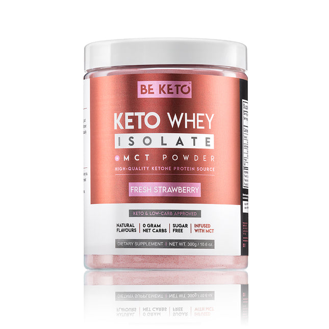 BeKeto Keto Whey isolate + MCT Fresh Strawberry 300g
