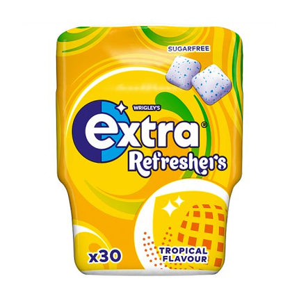 Extra Refreshers Tropical Sugar Free Chewing Gum Bottle 30 Pieces 67g