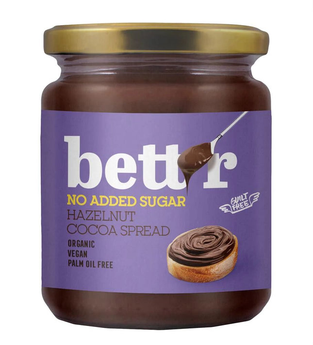 Bett'r No Added Sugar Hazelnut Cocoa Spread 250g