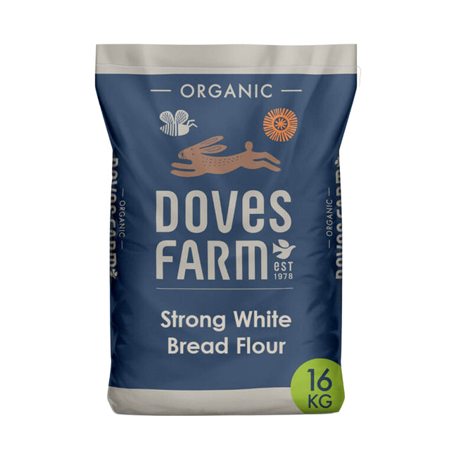 Doves Farm Organic Strong White Bread Flour 16kg