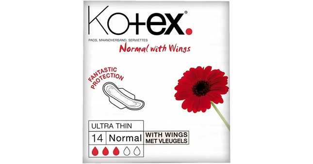 Kotex Ultra Thin Normal With Wings - 14 Pack