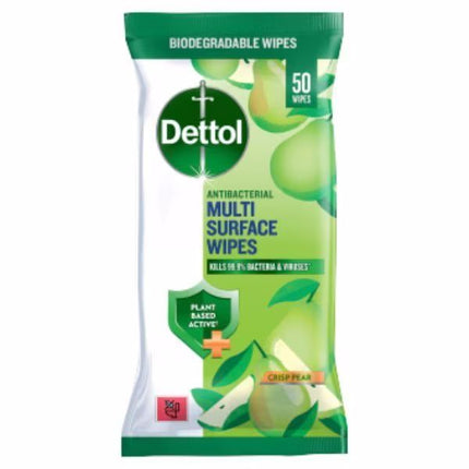 Dettol Tru Clean AB Wipes Crisp Pear 50s