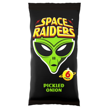 Space Raiders Pickled Onion Multipack Crisps 6 Pack 78g