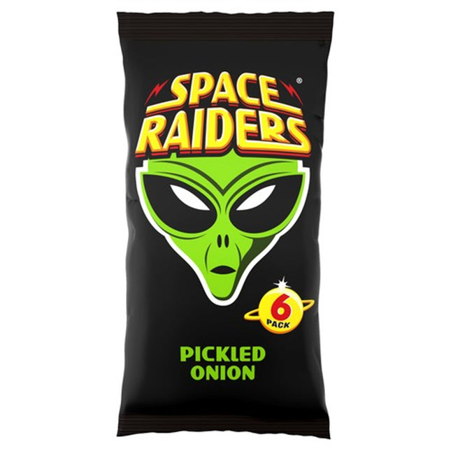 Space Raiders Pickled Onion Multipack Crisps 6 Pack 78g