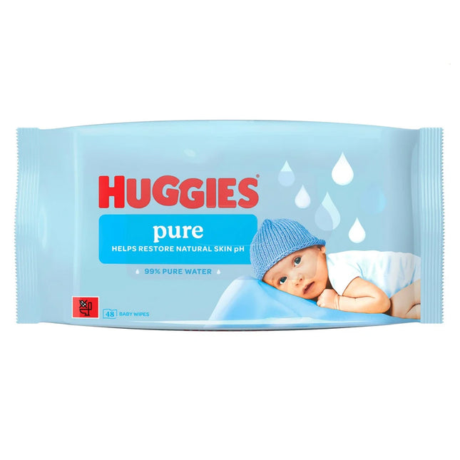 Huggies Pure PF Baby Wipes (SRP) - 48 Pack