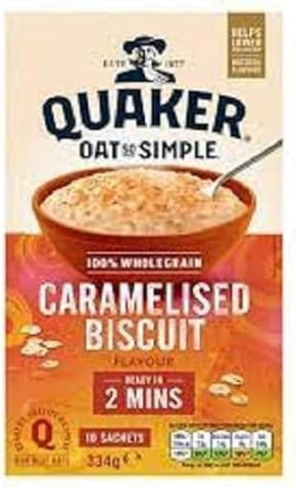 Quaker Oats Oat So Simple Caramelised Biscuit Sachet Multipack 10x33.4g