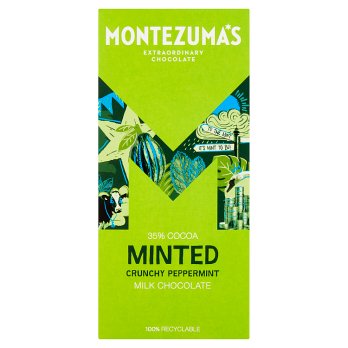 Montezumas Minted Milk With Crunchy Peppermint Bars 90g