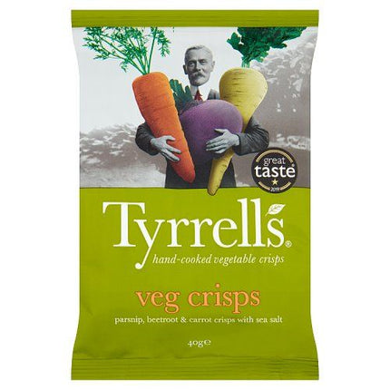 Tyrrells Sea Salted Veg Crisps 40g