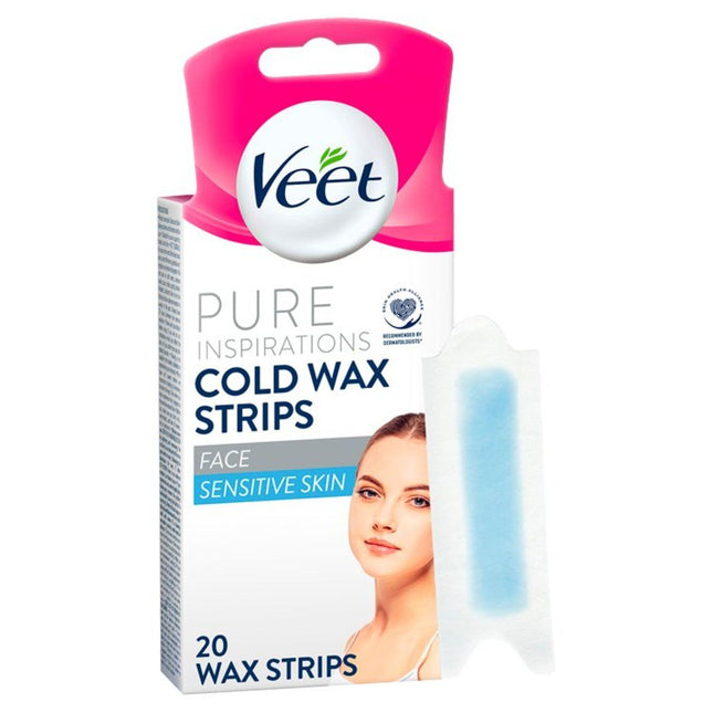 Veet Pure Sensitive Inspiration Cold Wax Strips - Face 20s