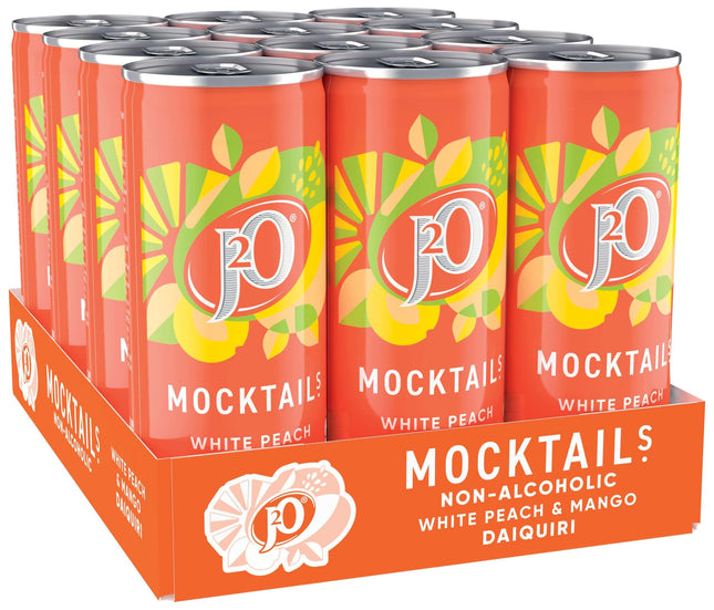 J2O Mocktail Peach & Mango Peach Can 250ml