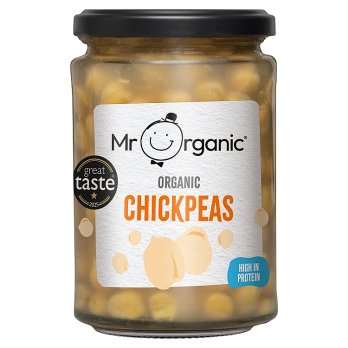 Mr Organic Chickpeas in Glass Jar 350g