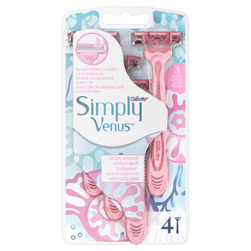 Gillette Simply Venus 3 Disposable Razors 4s SRP