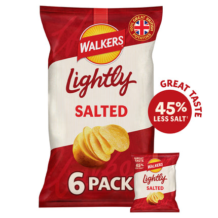 Walkers Lightly Salted Multipack 6x25g