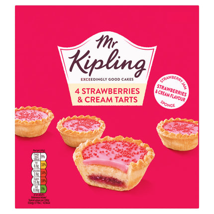 Mr Kipling Strawberries & Cream Tarts 4 Pack