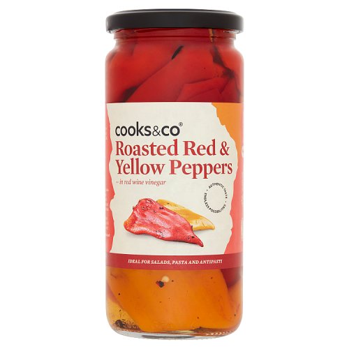 Cooks&Co Roasted Red & Yellow Peppers 460g