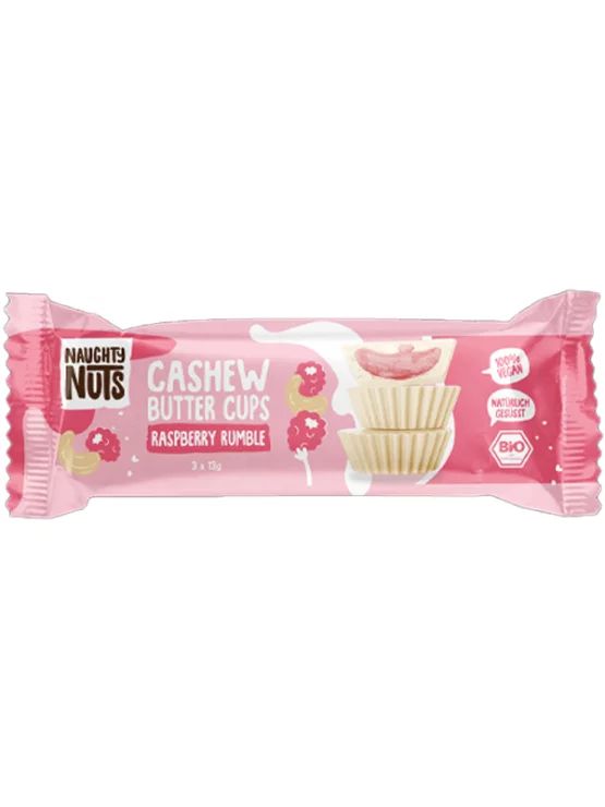 Naughty Nuts Nut Butter Cups With Raspberry Filling 39g
