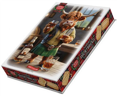 Highland Speciality Shortbread Assortment Highland Cow with Whisky 400g