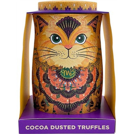 Monty Bojangles Golden Goddess cat tin of cocoa dusted truffles 200g