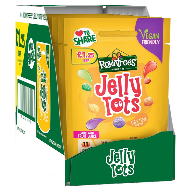 Rowntree's Jelly Tots Pouch PMP £1.25 120g