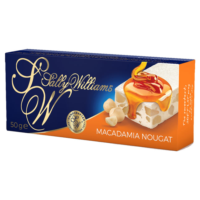 Sally Williams Soft Nougat Bar/Macadamia Nuts 50g