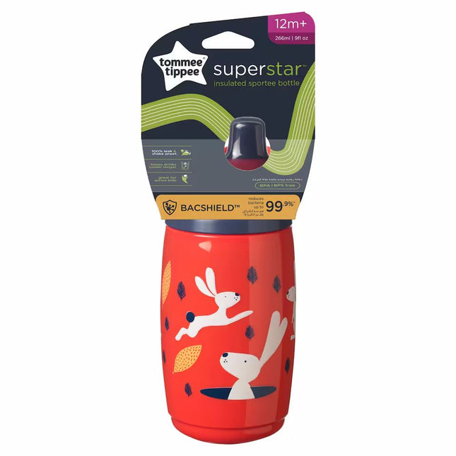 Tommee Tippee Superstar Insulated Sportee Bottle 266ml 12M+